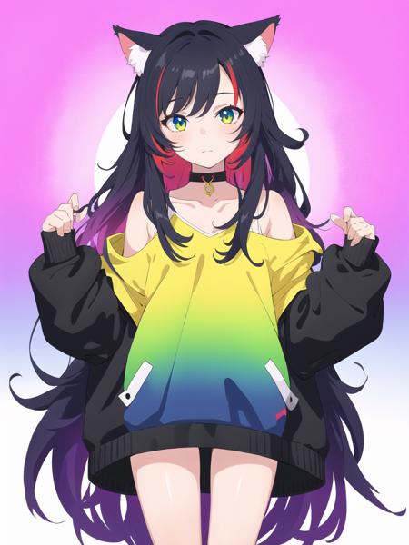 02767-2194505297-(masterpiece_1.2, best quality),🌈,___,_1girl,rainbow_background,multicolored_hair,animal_ears,gradient_background,gradient,solo,.png